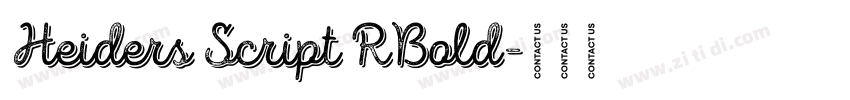 Heiders Script RBold字体转换